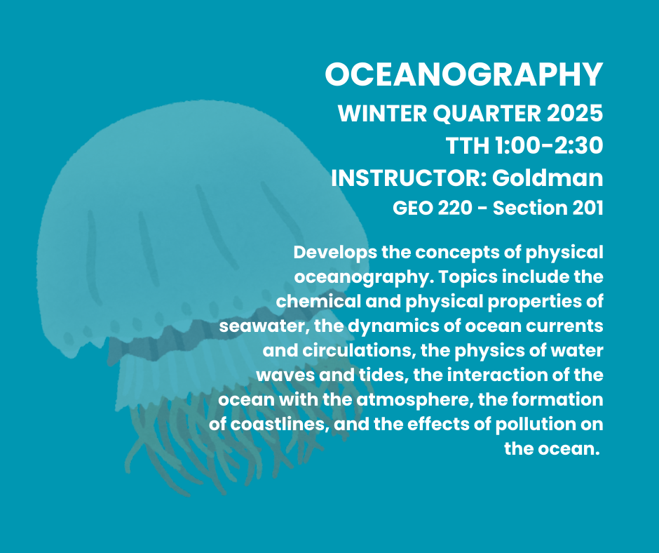 Geography and GIS Winter quarter 2025 Courses